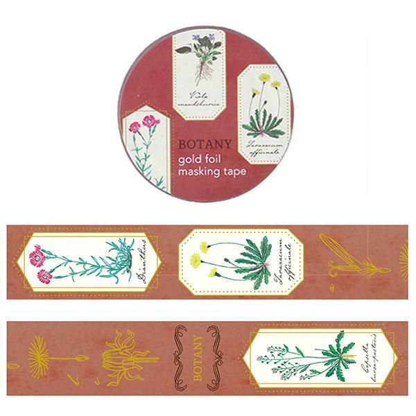 植物學 金箔 和紙膠帶 ｜日本STUDY HOLIC