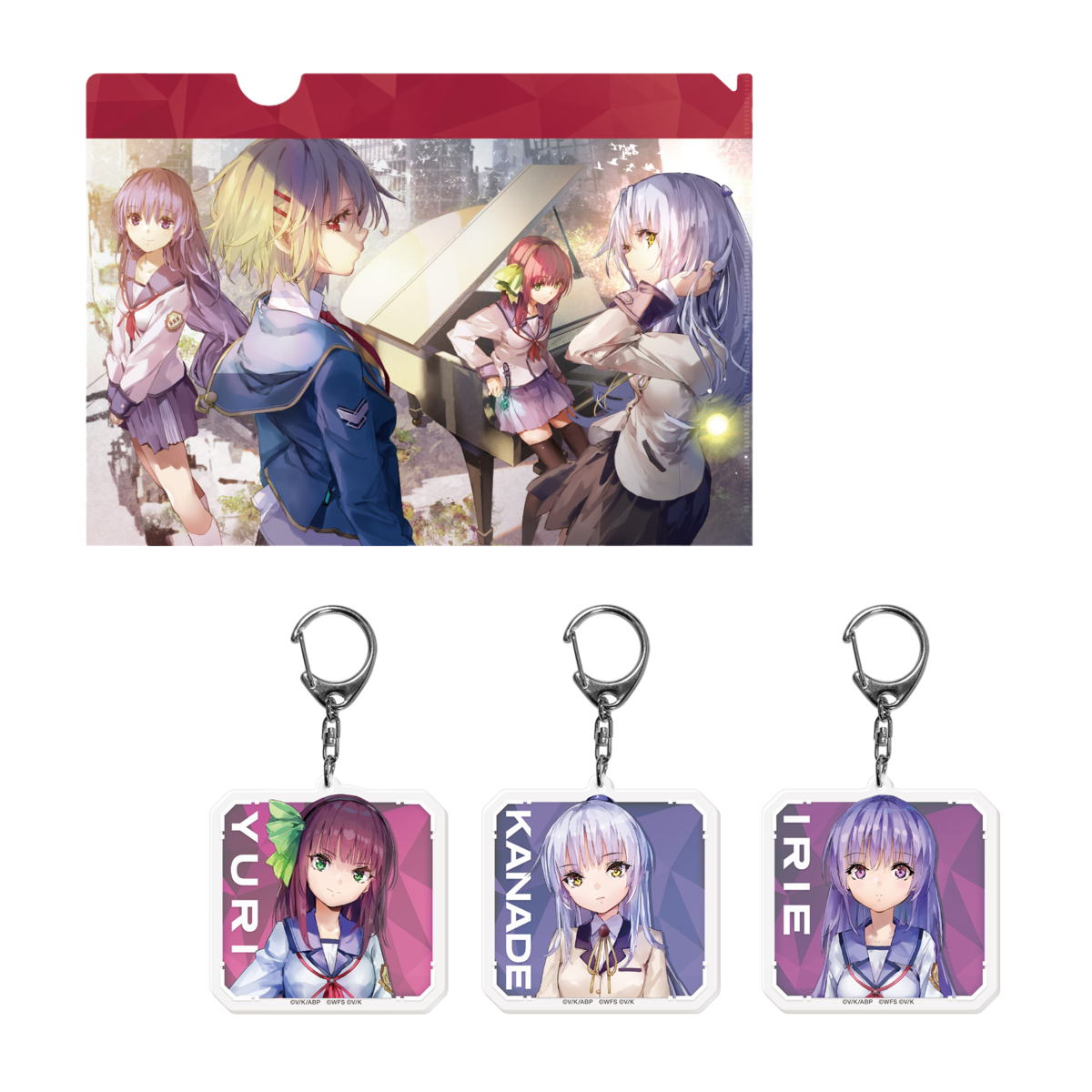 「ACG.GO」「預購」緋染天空 X Angel Beats! 掛件+ A4File Set