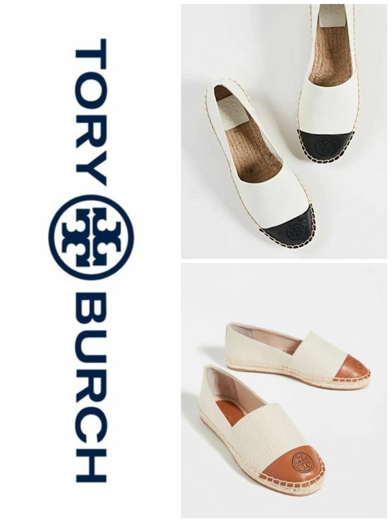 Tory Burch 帆布漁夫鞋草鞋平底鞋