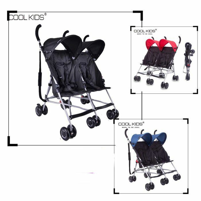 COOL KIDS嬰兒雙人推車超輕便攜傘車折疊