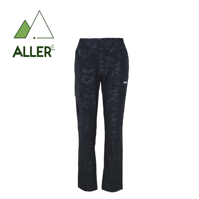 ALLER 迷彩側口袋排汗長褲 女款 黑/卡其 防曬/排汗透氣/快乾/登山休閒 21CZD5512