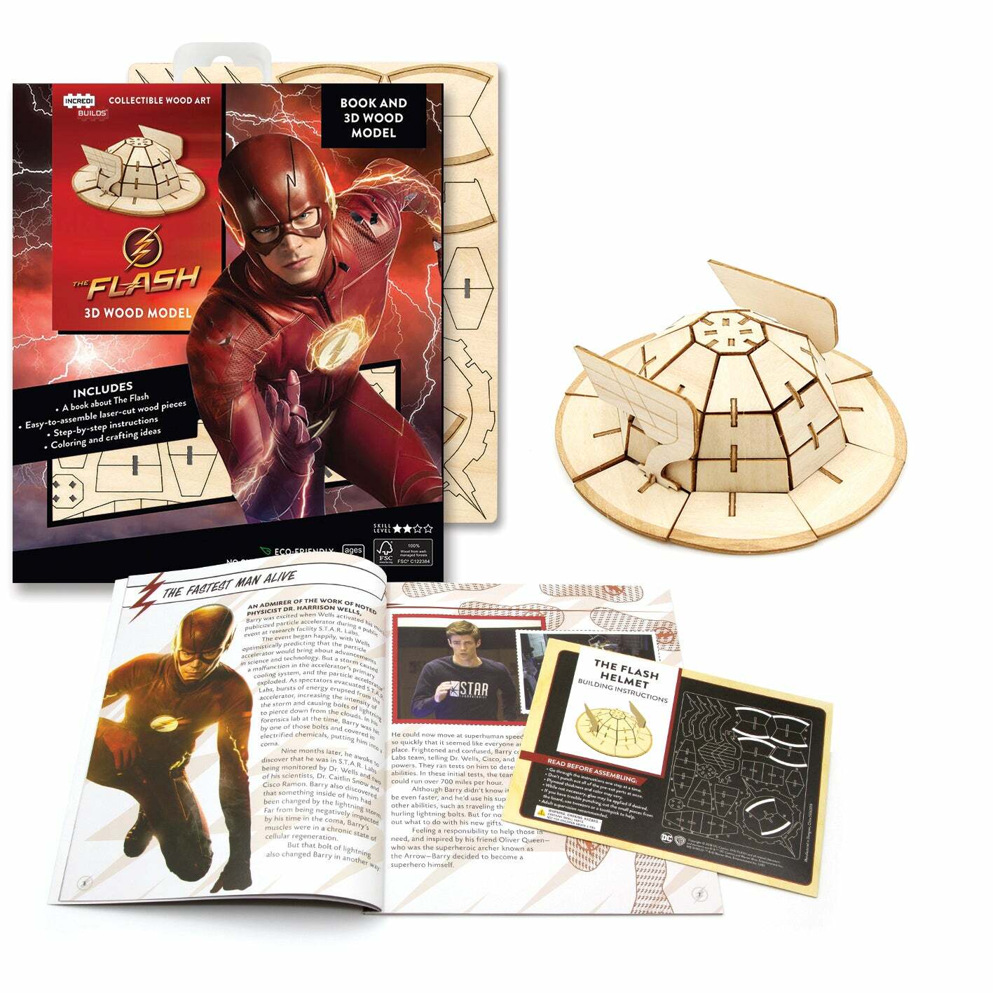 INCREDIBUILDS 3D PLYWOOD PUZZLE - DC: The Flash