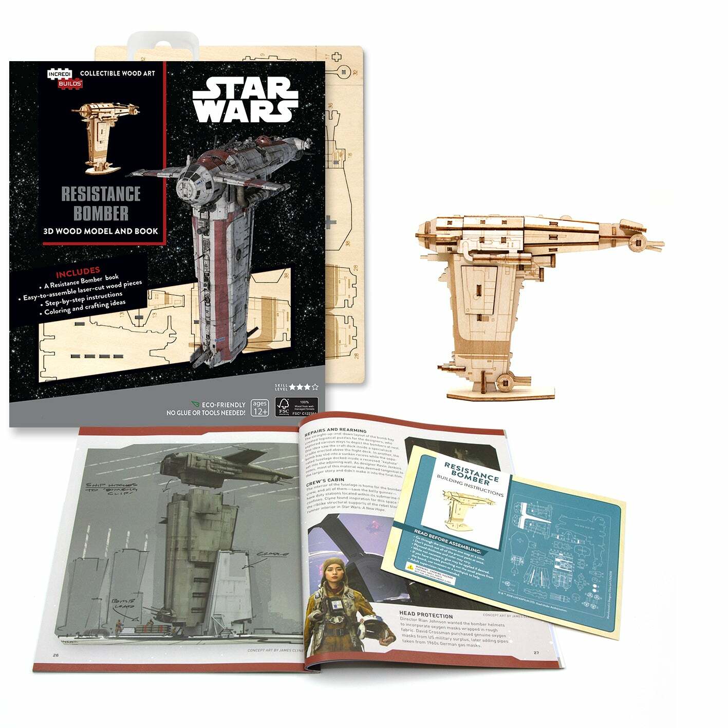 INCREDIBUILDS 3D PLYWOOD PUZZLE - Star War: Resistance Bomber