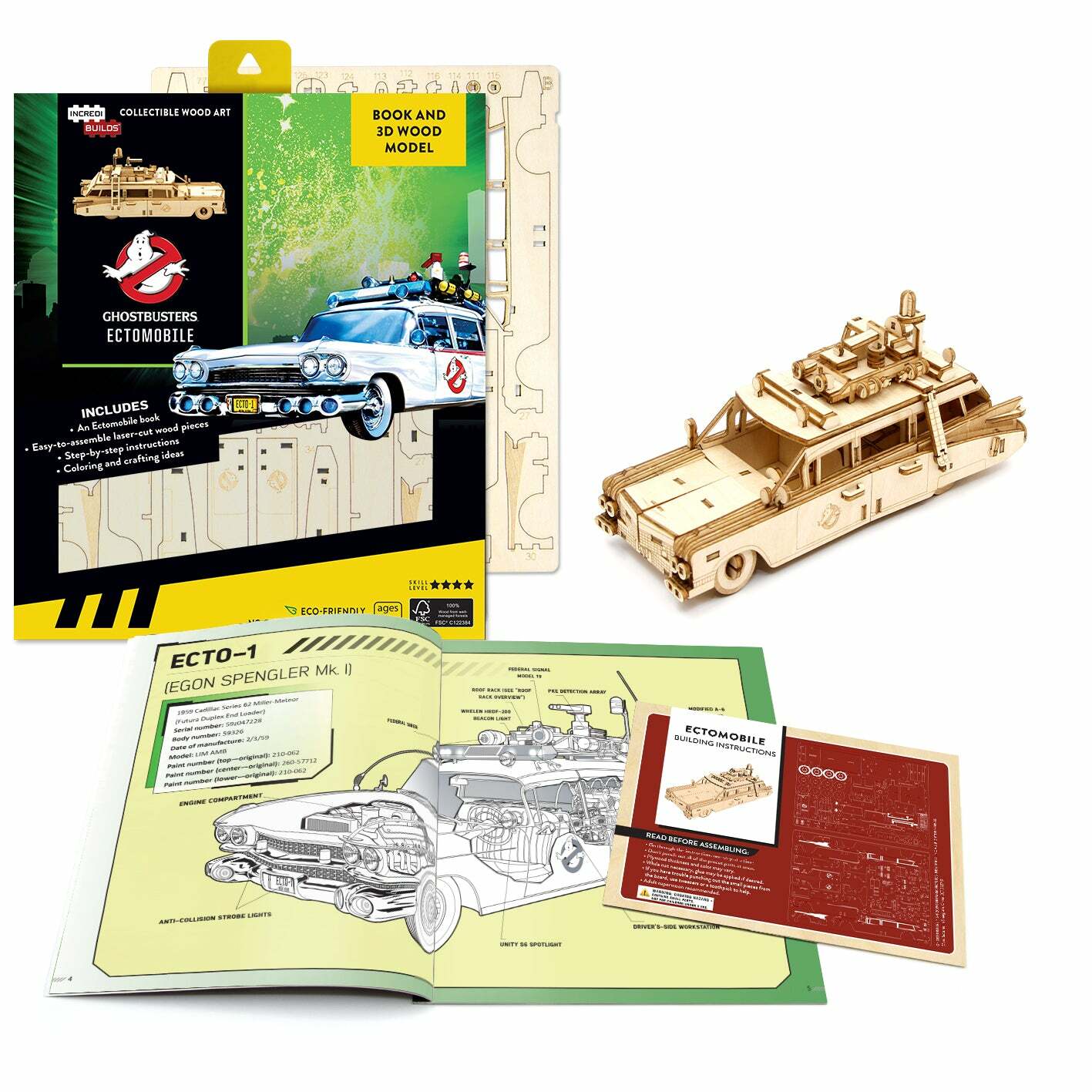 INCREDIBUILDS 3D PLYWOOD PUZZLE - Ghostbusters: Ectomobile