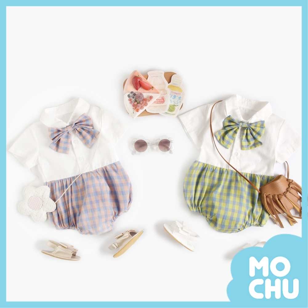 學院風格子包屁衣(兩色)