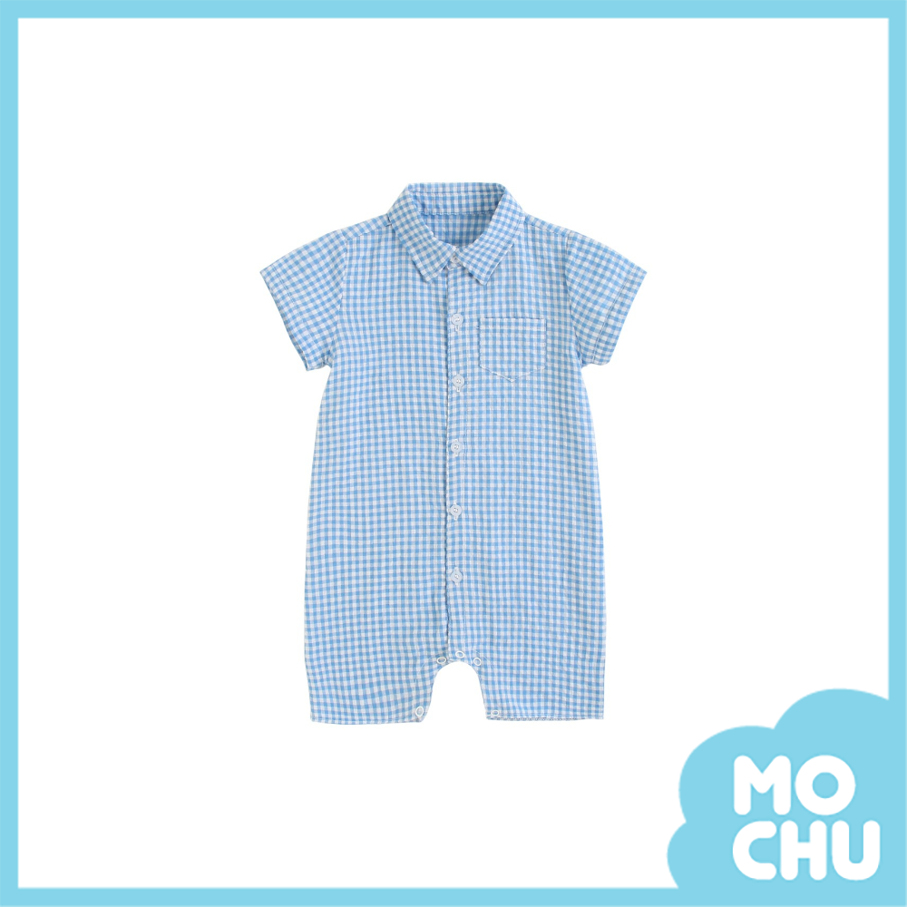 文青格子短袖包屁衣(三色)