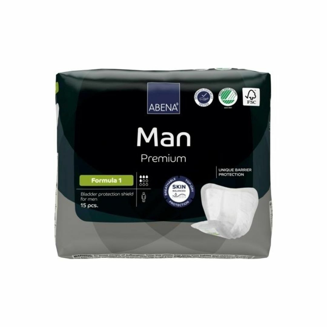 Abena 雅保 - 男士片芯 (23 x 30cm) | (原箱12包 x 15片)