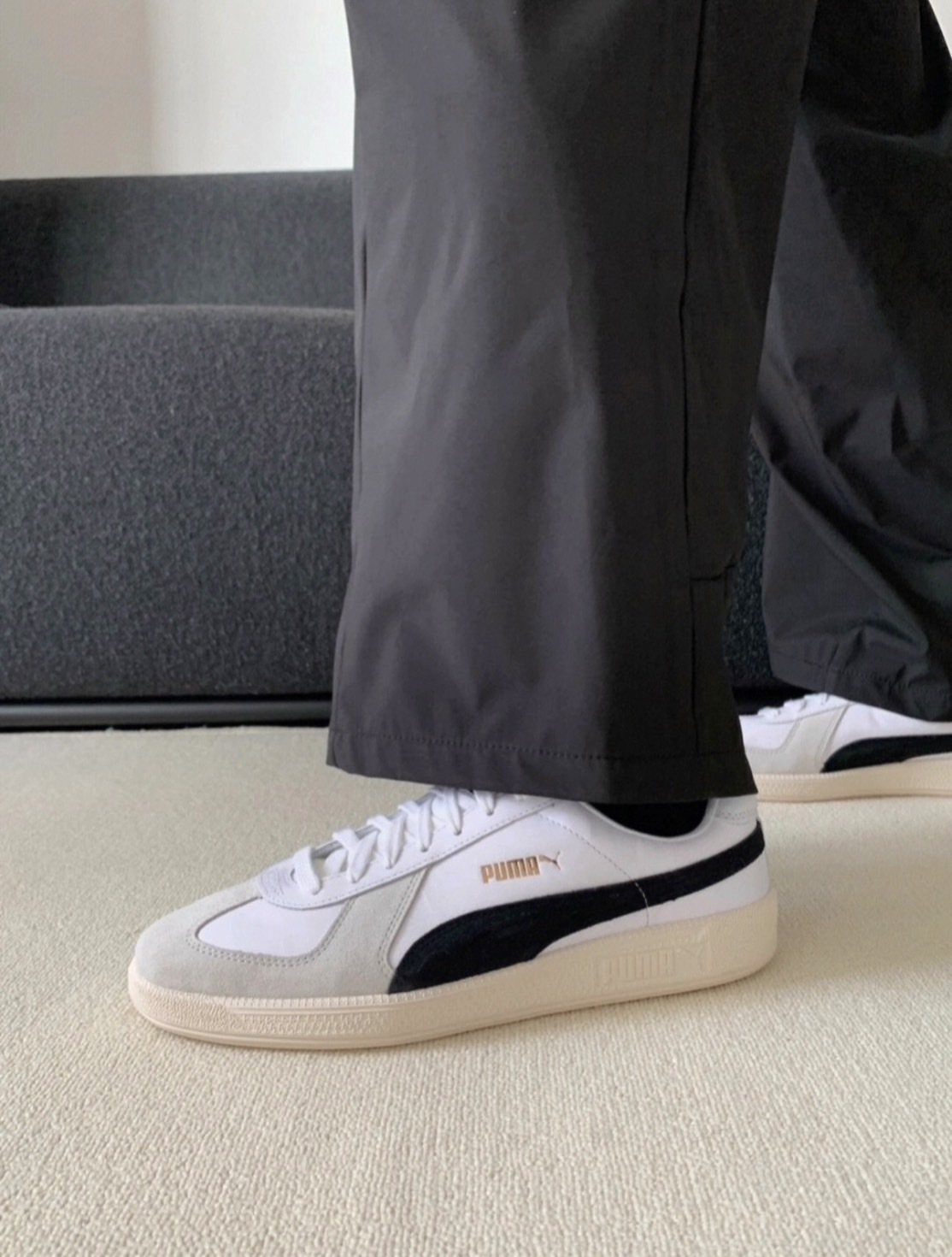 PUMA ARMY TRAINER 德訓鞋 黑芝麻燕麥 (38660701)