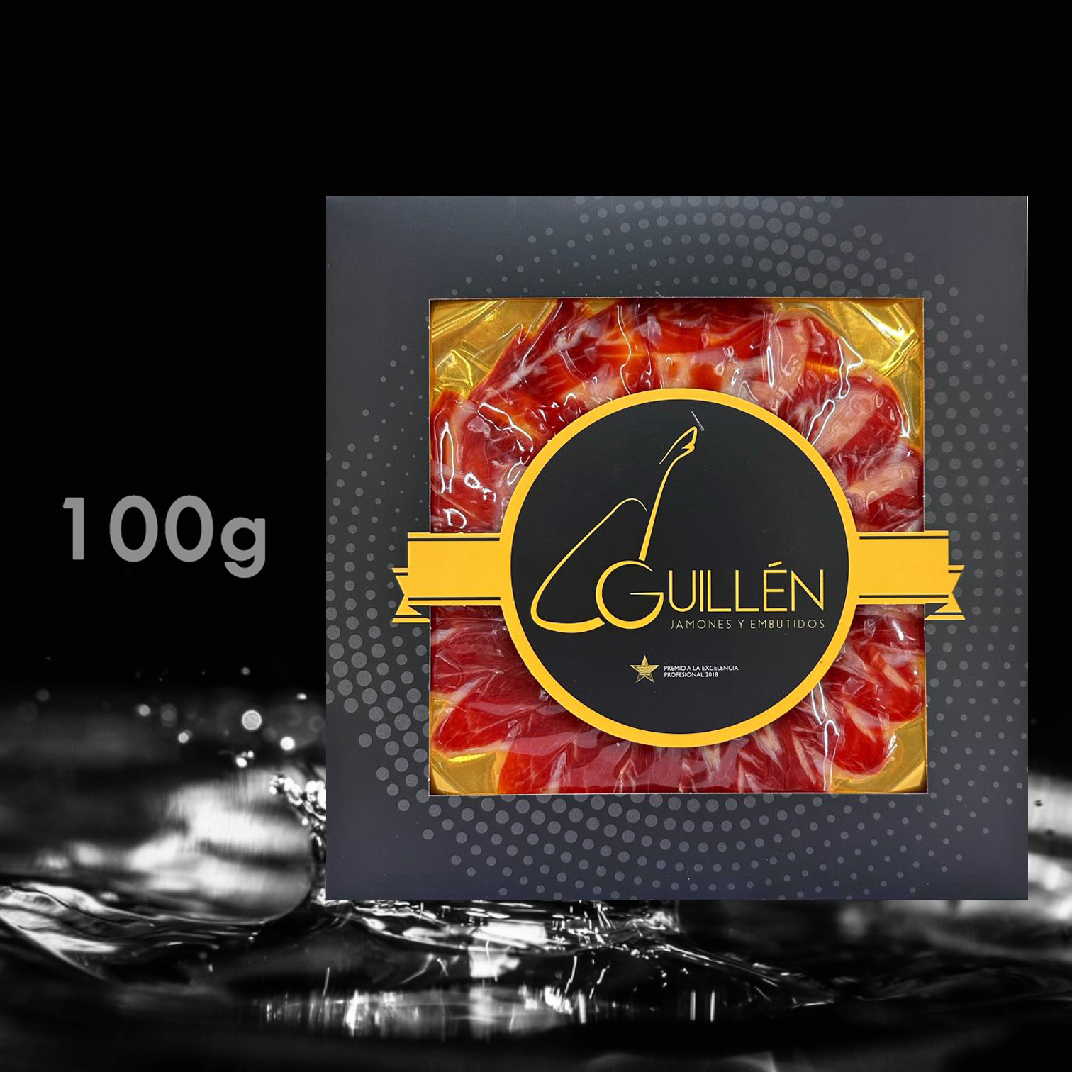 Ibéricos Guillén 天然餵飼50% 西班牙伊比利亞黑毛豬肩肉 (手切) (熟成時間:22個月) 100G