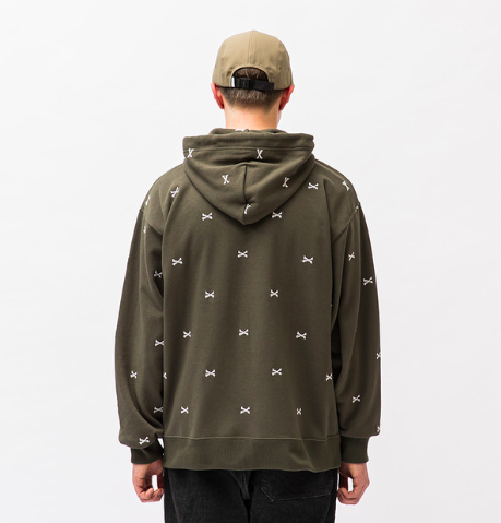 WTAPS ACNE / HOODY / CTPL. TEXTILE 滿版骨頭帽T 綠| FLOMMARKET