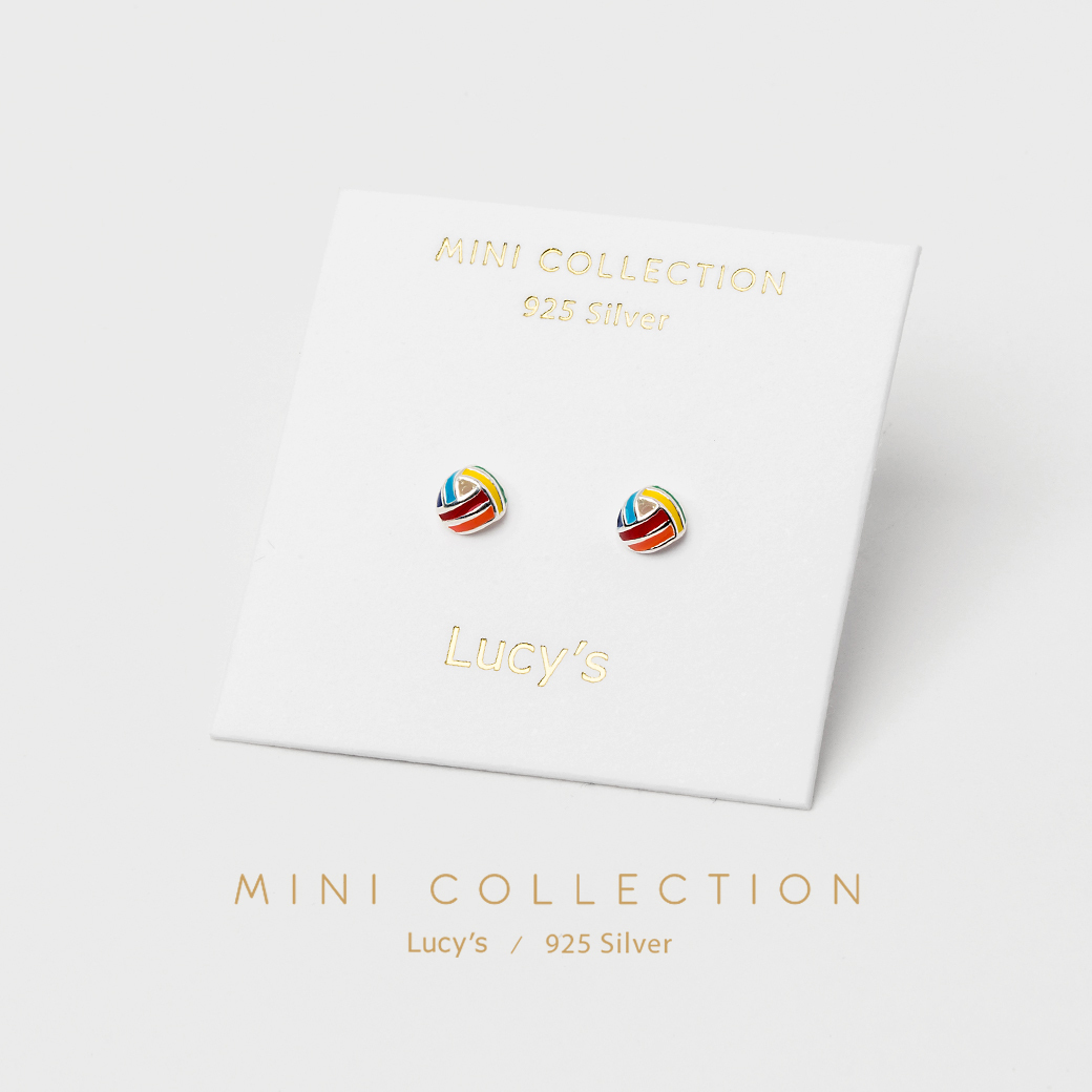 925純銀〔輕銀系列〕小彩球 耳環 (70112)