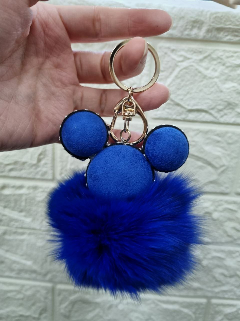 [S] FURRY MOUSE KEYCHAIN - BLUE, SZZ168 (SZZ168)
