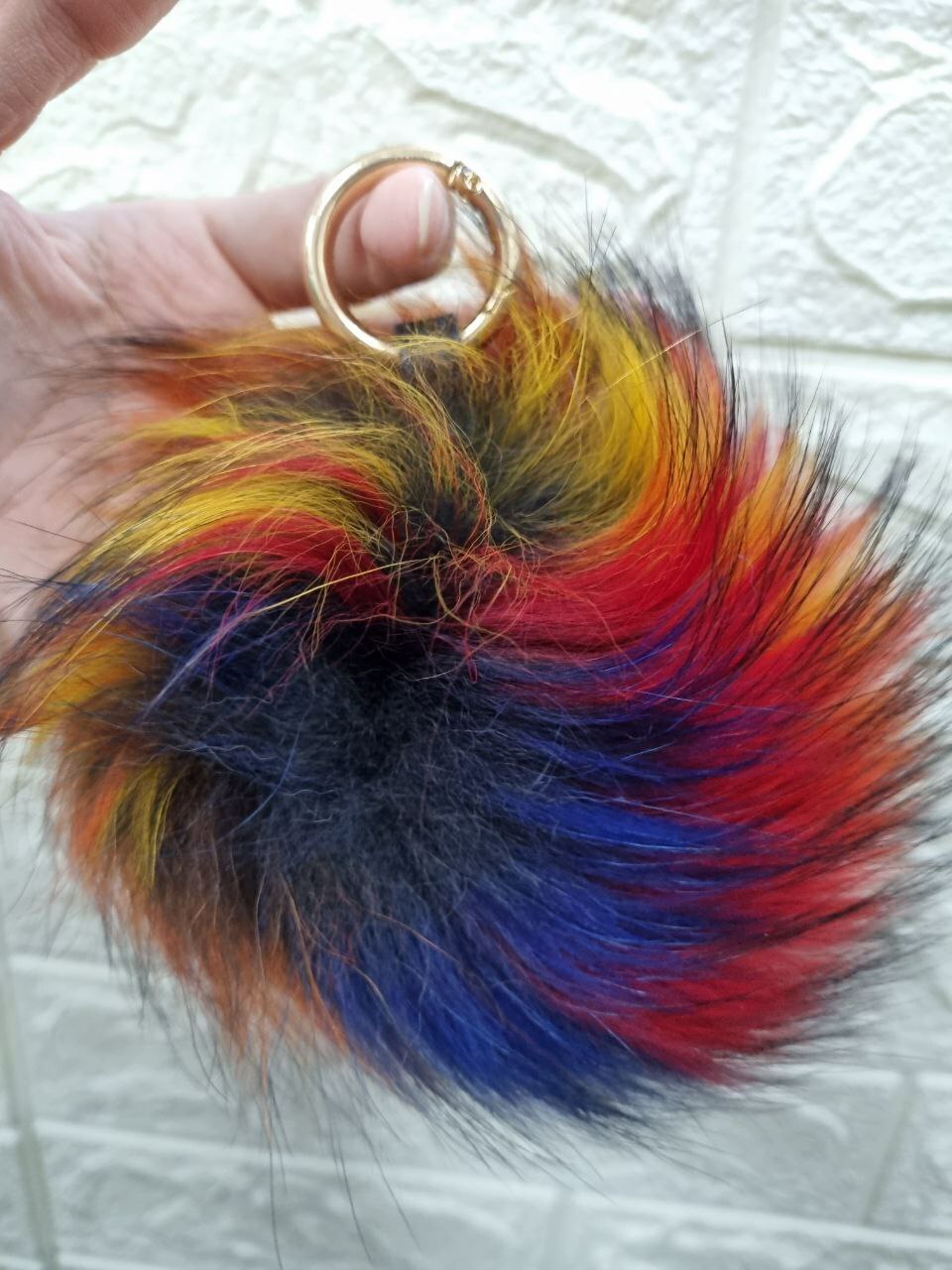 [S] FURRY MEDIUM KEYCHAIN - MULTI COLOUR, SZZ170 (SZZ170)