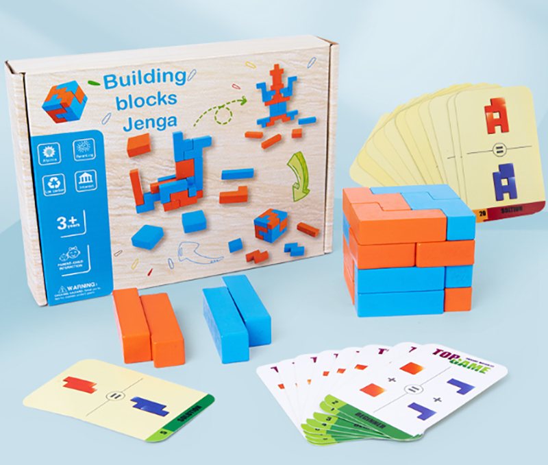 盒裝玩具-幾何拼積木闖關遊戲 DS079HBE