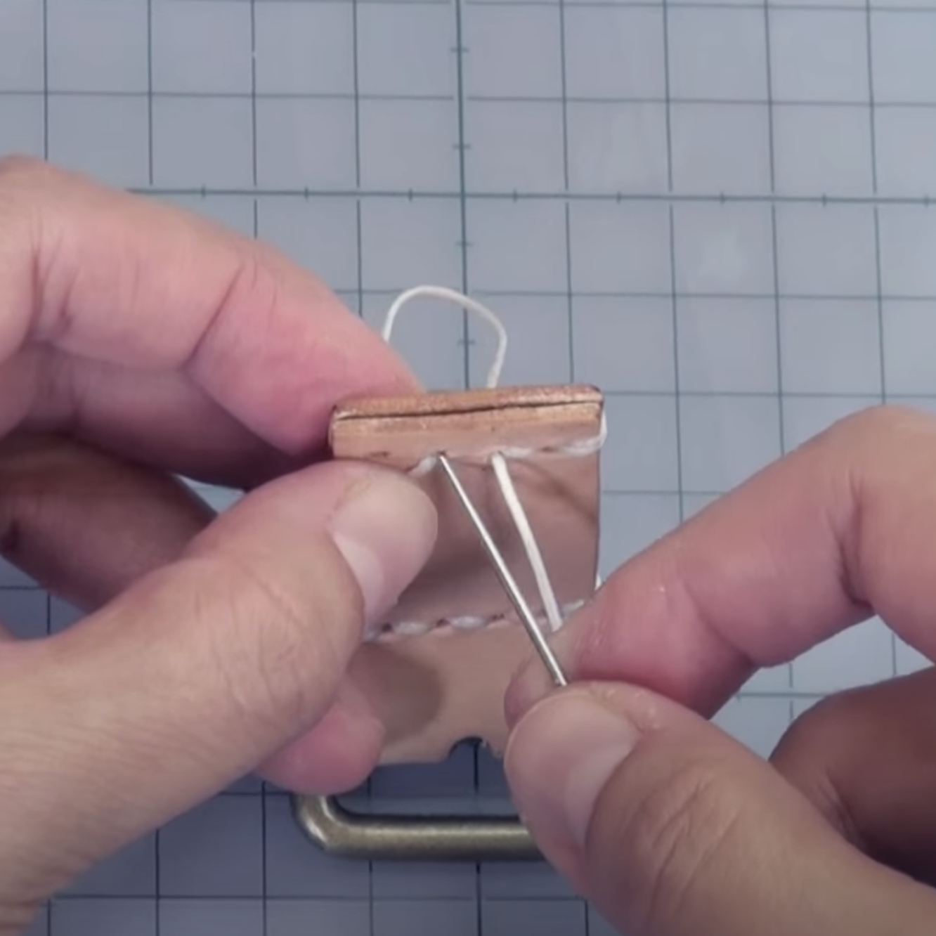 皮革雙針縫 – 基本針法教學影片