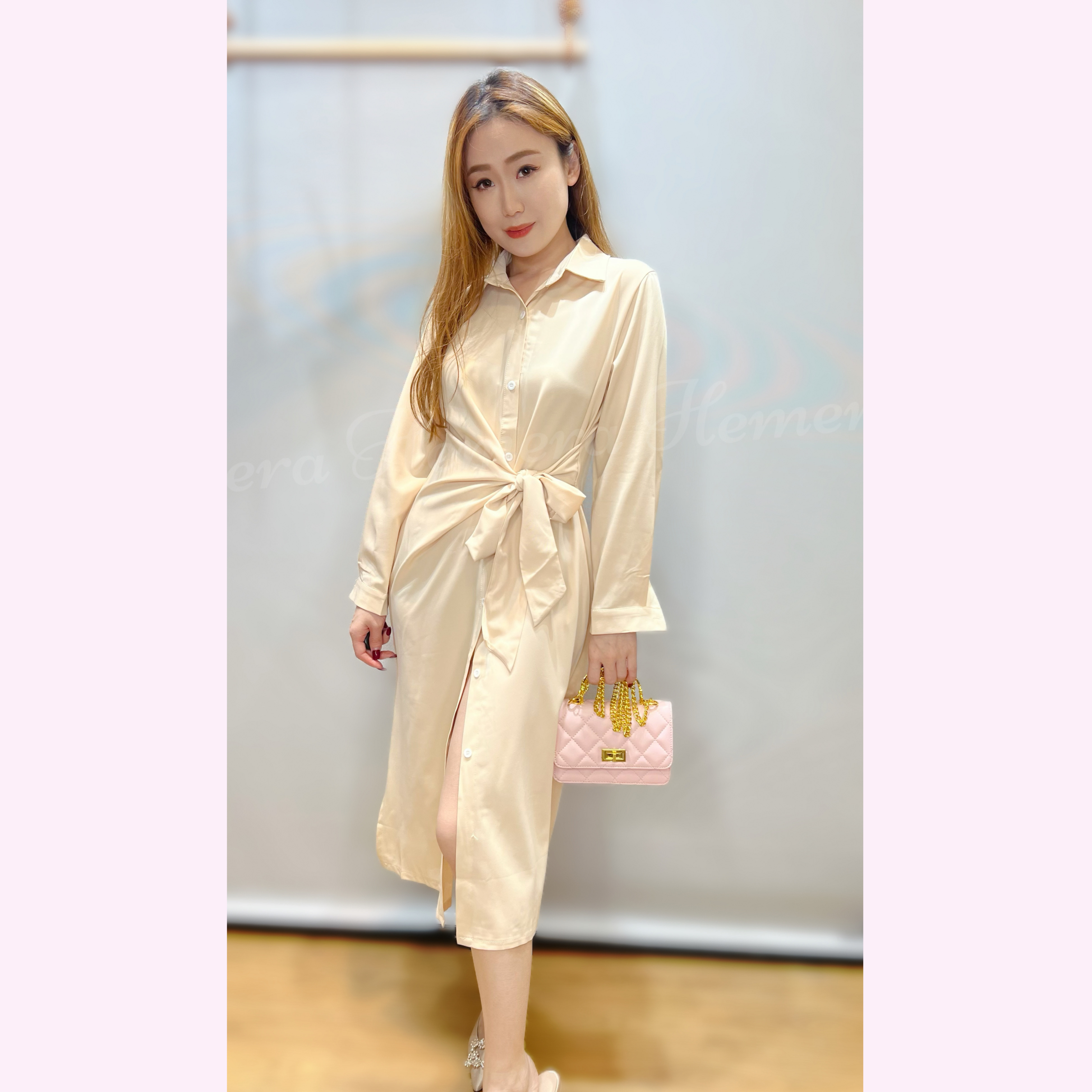 DR23W0308 現貨搶: 女神蝴蝶結緊身身裙