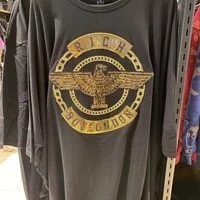 [S] BOYLONDON EAGLE LOGO RICH PRINT LONG SLEEVE,BLACK GOLD, B82TS1447U99 (SBB186)