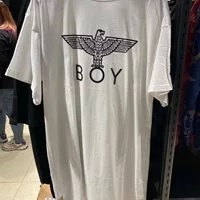[S] BOYLONDON HERITAGE LOGO T-SHIRT DRESS,WHITE, B92OP1361F80 (SBB188)
