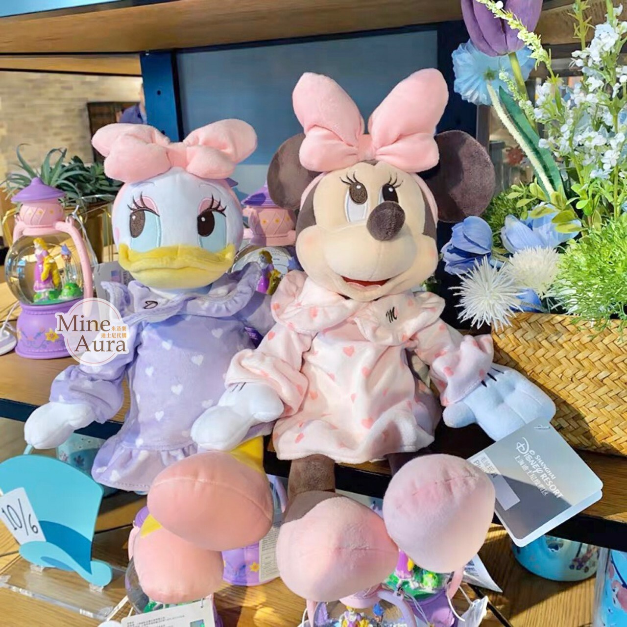 (限時特價) 睡衣系列 黛西 Daisy 睡衣 紫色愛心睡衣造型 娃娃 玩偶 -上海迪士尼樂園