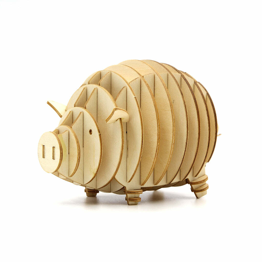 Jigzle 3D Plywood Puzzle - Pig
