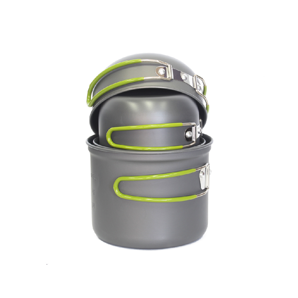 3-4人攜帶式鍋碗組(附收納袋) 露營/登山/套鍋/套鍋組/炊具/野炊用具 51CCP203