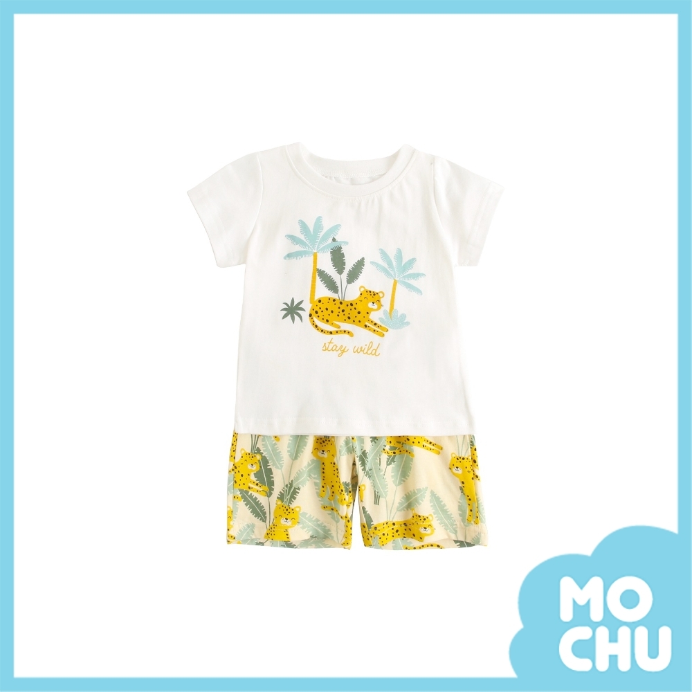椰子樹豹豹短袖套裝