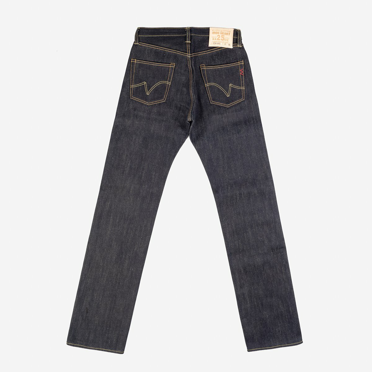 IRON HEART IH-634-XHS 25oz Selvedge Denim Straight Cut Jeans - Indigo