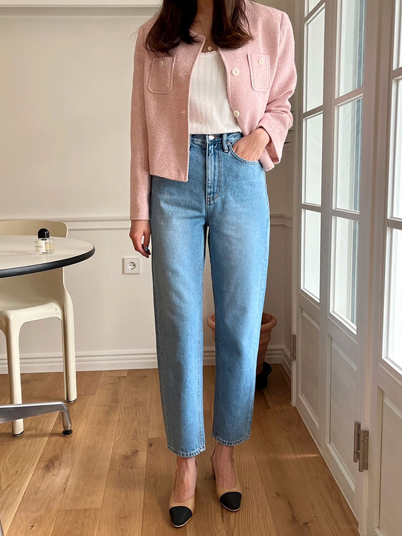 [現貨] 簡約設計丹寧褲(藍色) [ S,L ]