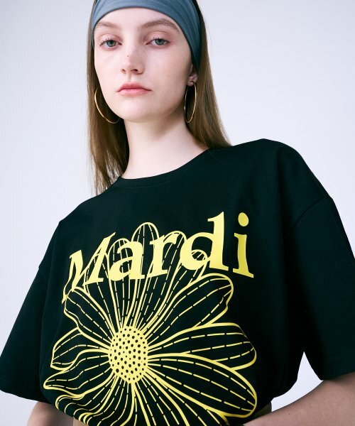 MARDI MERCREDI - TSHIRT FLOWERMARDI｜BLACK YELLOW