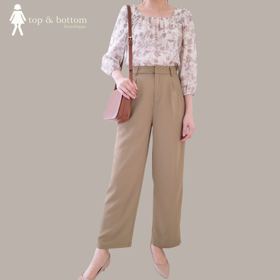 FLORAL L/SLEEVE CHIFFON BLOUSE