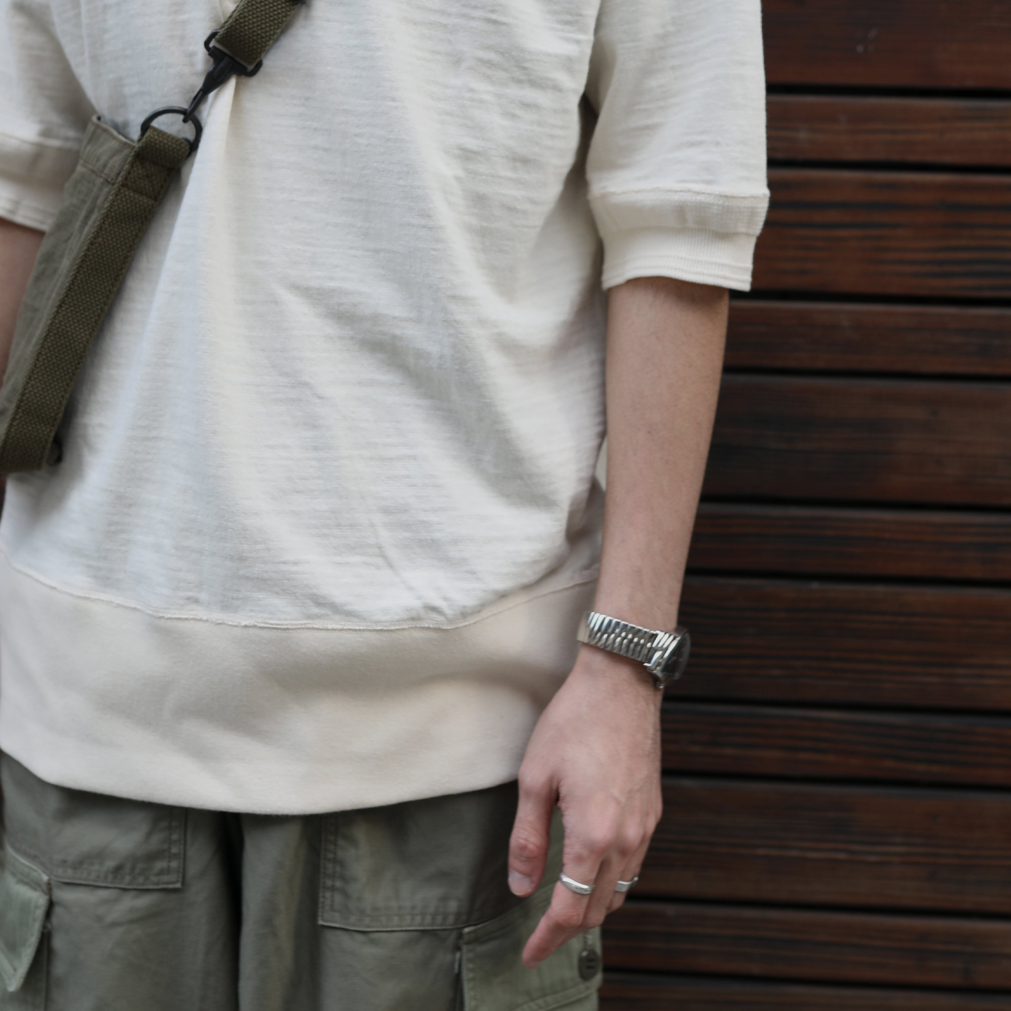 Nigel Cabourn - CC22 Henley Neck Shirt (Ivory)