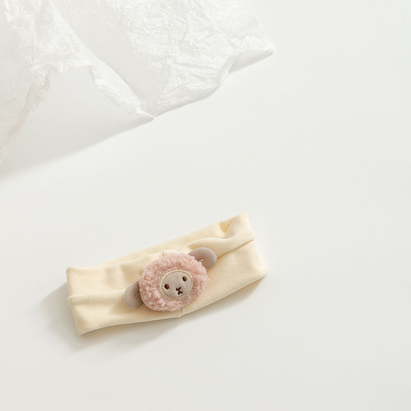 A195BE_SS23_C🐑韓風米色立體綿羊髮帶(pre-order)