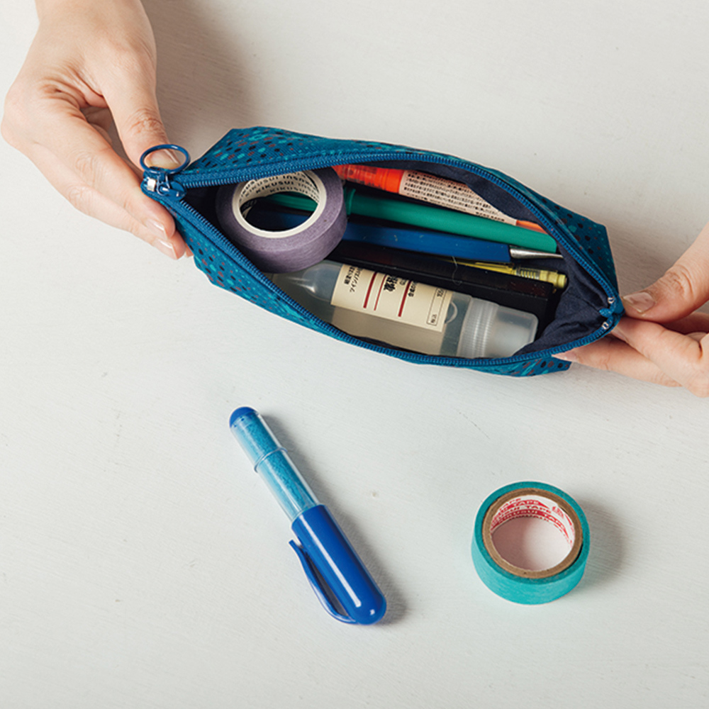 拉鏈筆袋/煙火/星夜藍色