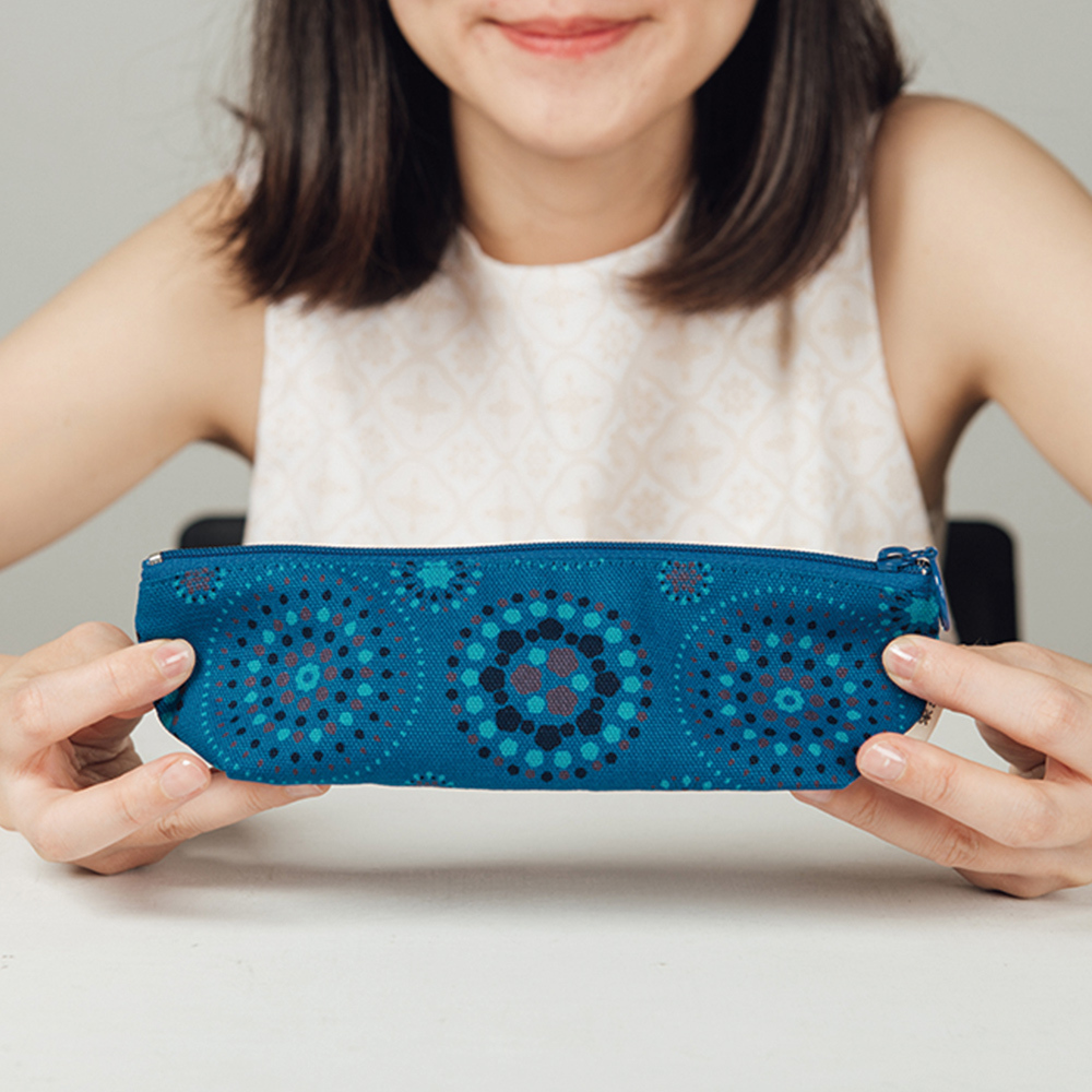 拉鏈筆袋/煙火/星夜藍色