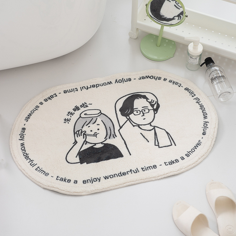 《1699》文青黑線條地墊((仿羊絨))