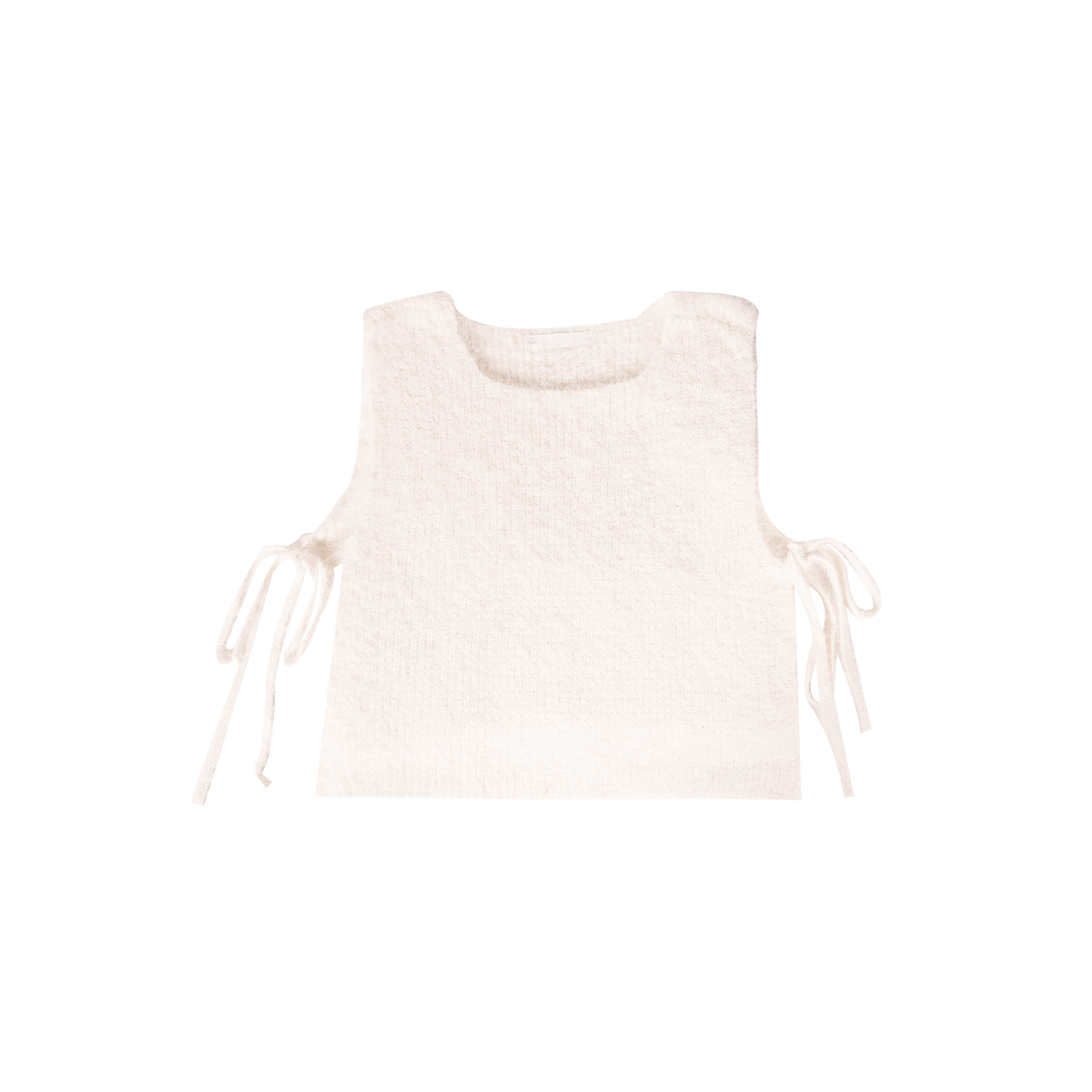 毛毛方領綁繩背心