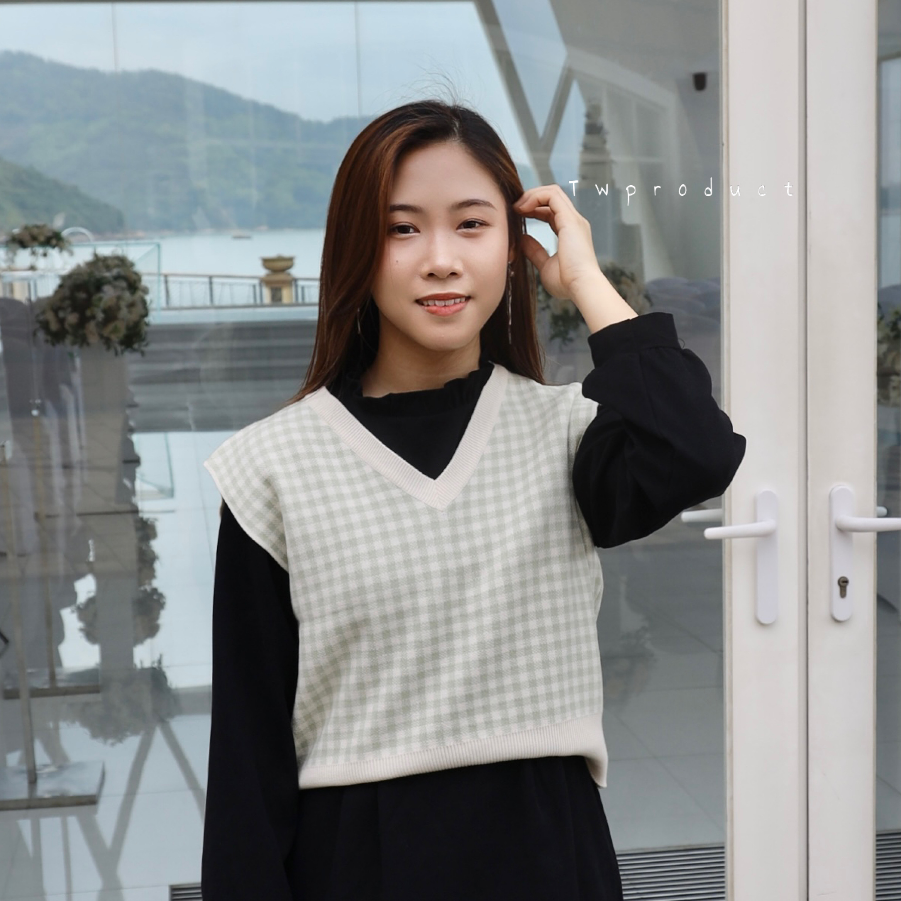 ✨  ||  VEST45  || 田園風v領格仔背心