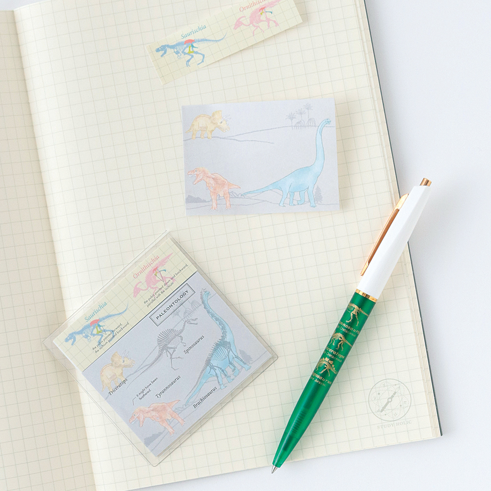 恐龍 新古生物學 40枚便利貼 MEMO ｜日本STUDY HOLIC