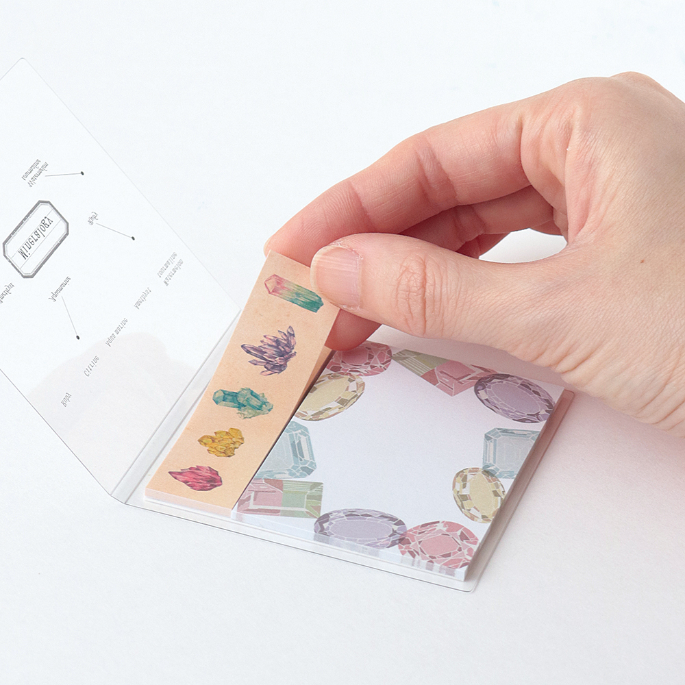 礦石 礦物學 40枚便利貼 MEMO ｜日本STUDY HOLIC