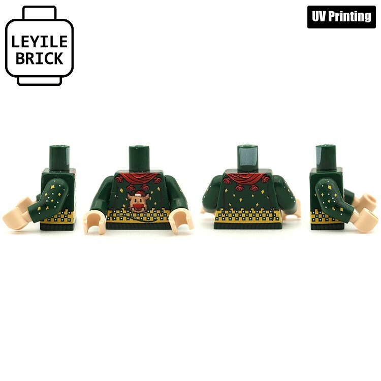 樂宜樂 第三方人仔 2020 聖誕 毛衣 上衣 衣服 MOC 綠色麋鹿