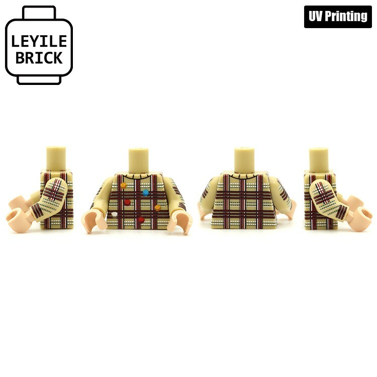 樂宜樂 第三方人仔 2020 聖誕 毛衣 上衣 衣服 MOC 米色格仔