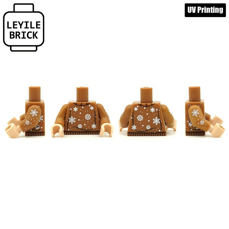 樂宜樂 第三方人仔 2020 聖誕 毛衣 上衣 衣服 MOC 淺棕雪花