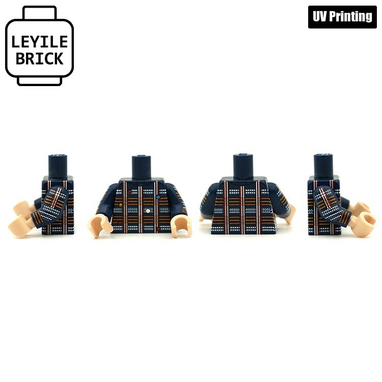 樂宜樂 第三方人仔 2020 聖誕 毛衣 上衣 衣服 MOC 藍色格仔