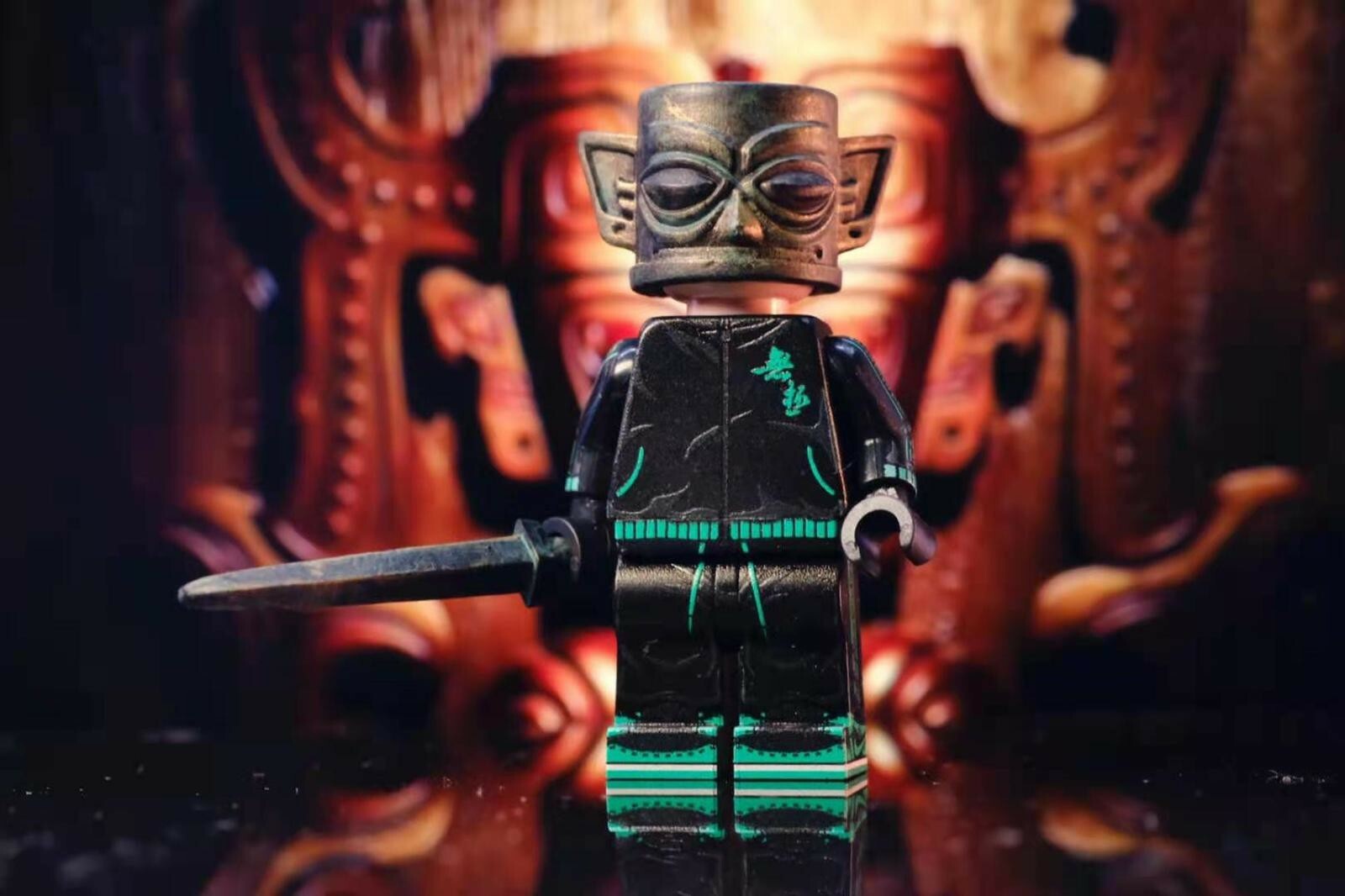 [Cosmo Brick] 绿色三星堆人仔 Sanxingdui