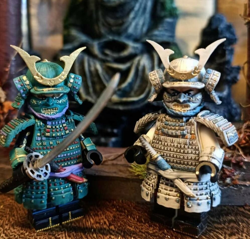 【Cosmo Brick】忠義武士 + 配件 (黑+灰+綠)