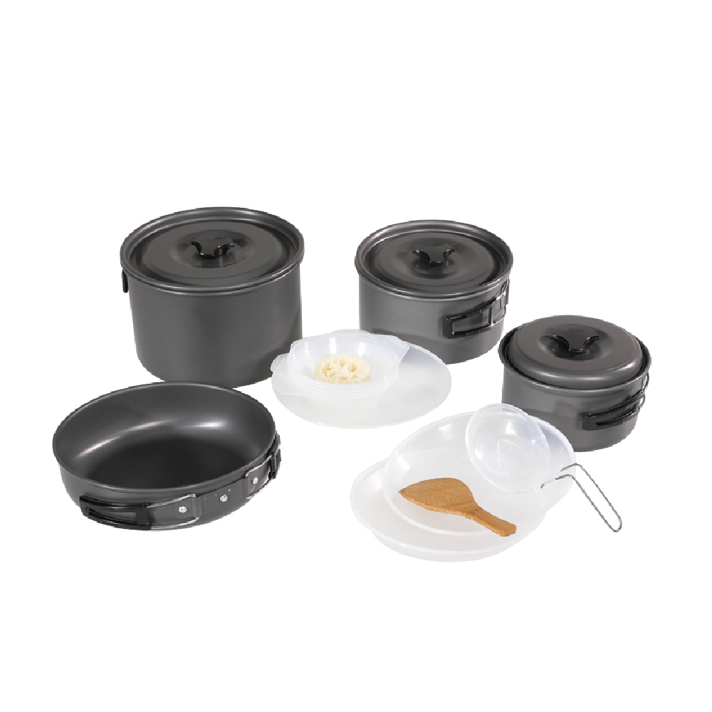 4-5人攜帶式鍋碗組(附收納袋) 露營/登山/套鍋/套鍋組/炊具/野炊用具 51CCP500