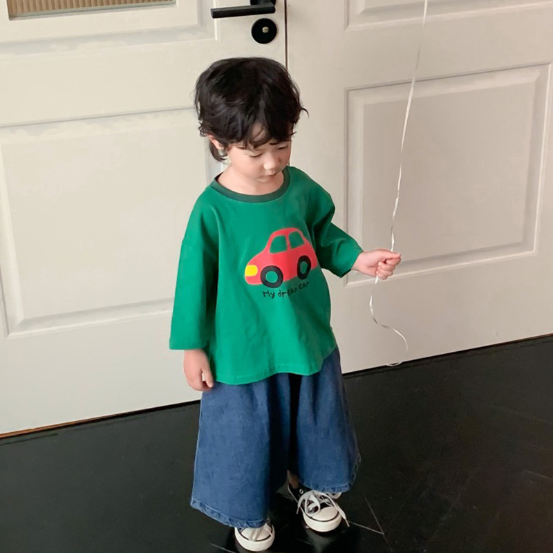 Q17GN_SS23_C🚙韓風綠色鬆身my dream car tee