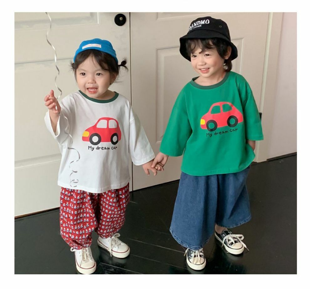 Q17GN_SS23_C🚙韓風綠色鬆身my dream car tee