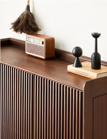 盧森堡胡桃木豎條鞋櫃 LSB-B5094