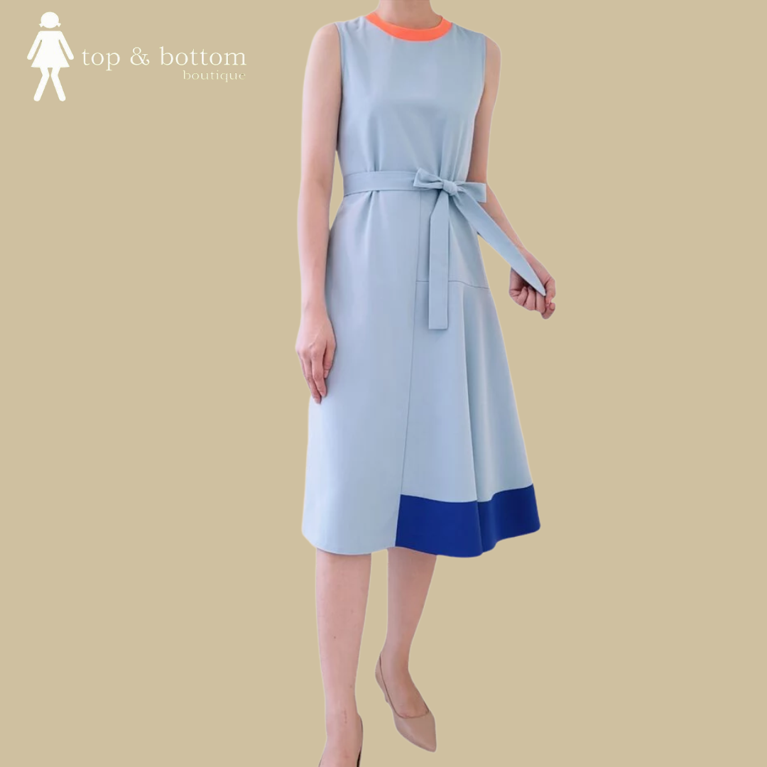 COLOUR BLOCK MIDI DRESS